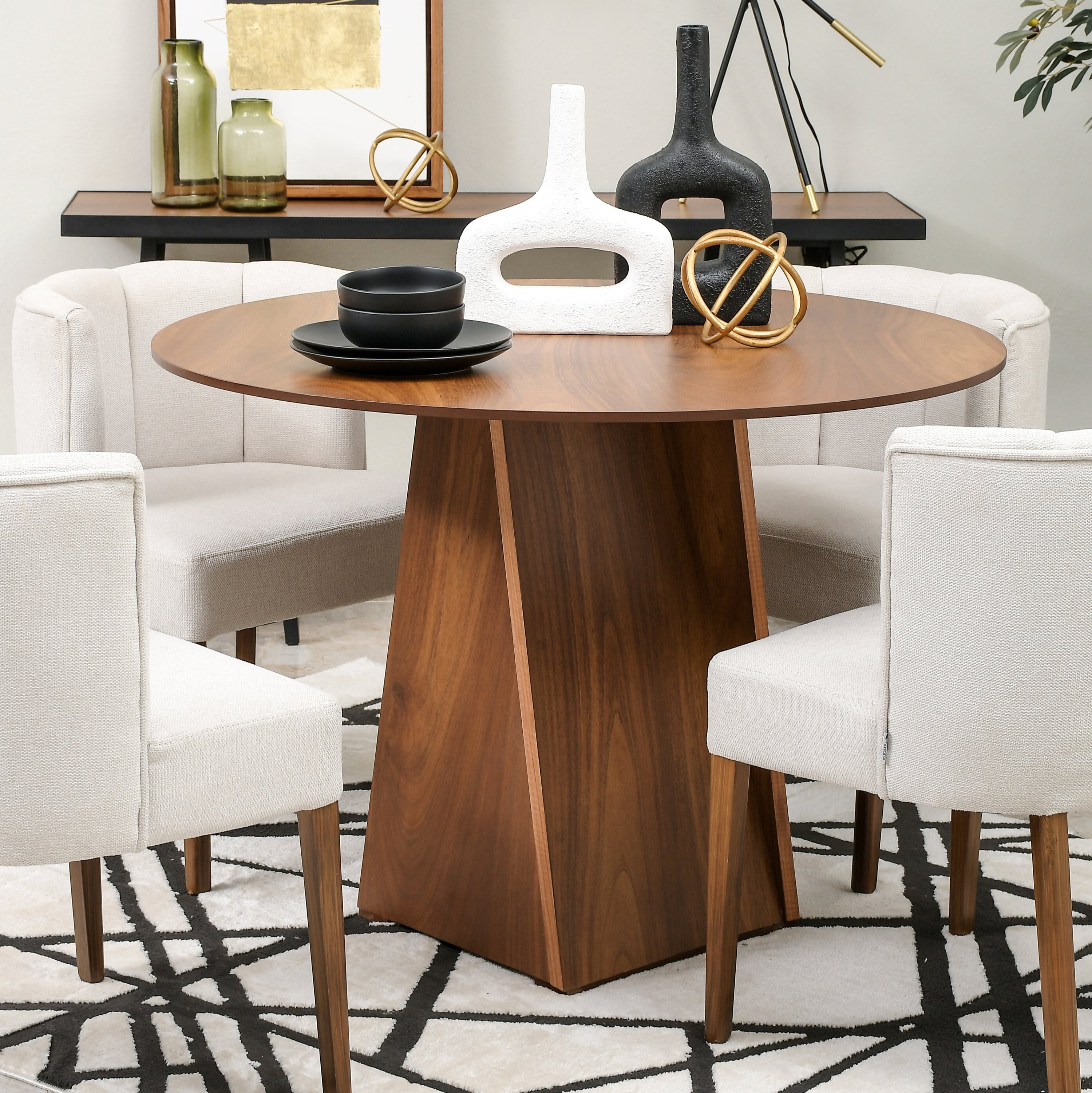 Comedor Black p/4 con Silla Barcelona Gajos