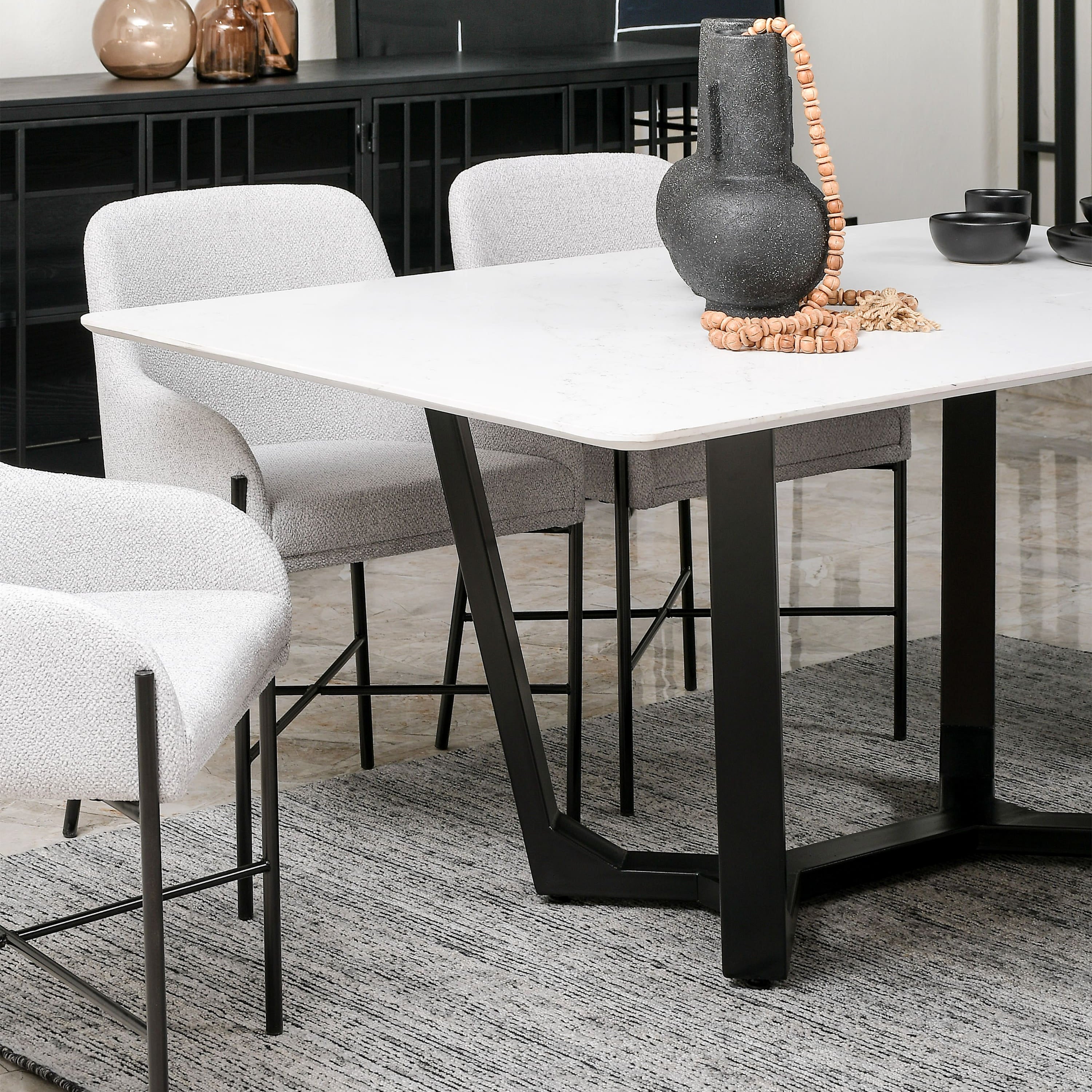 Pedestal Smithy p/6 con Cubierta Mármol