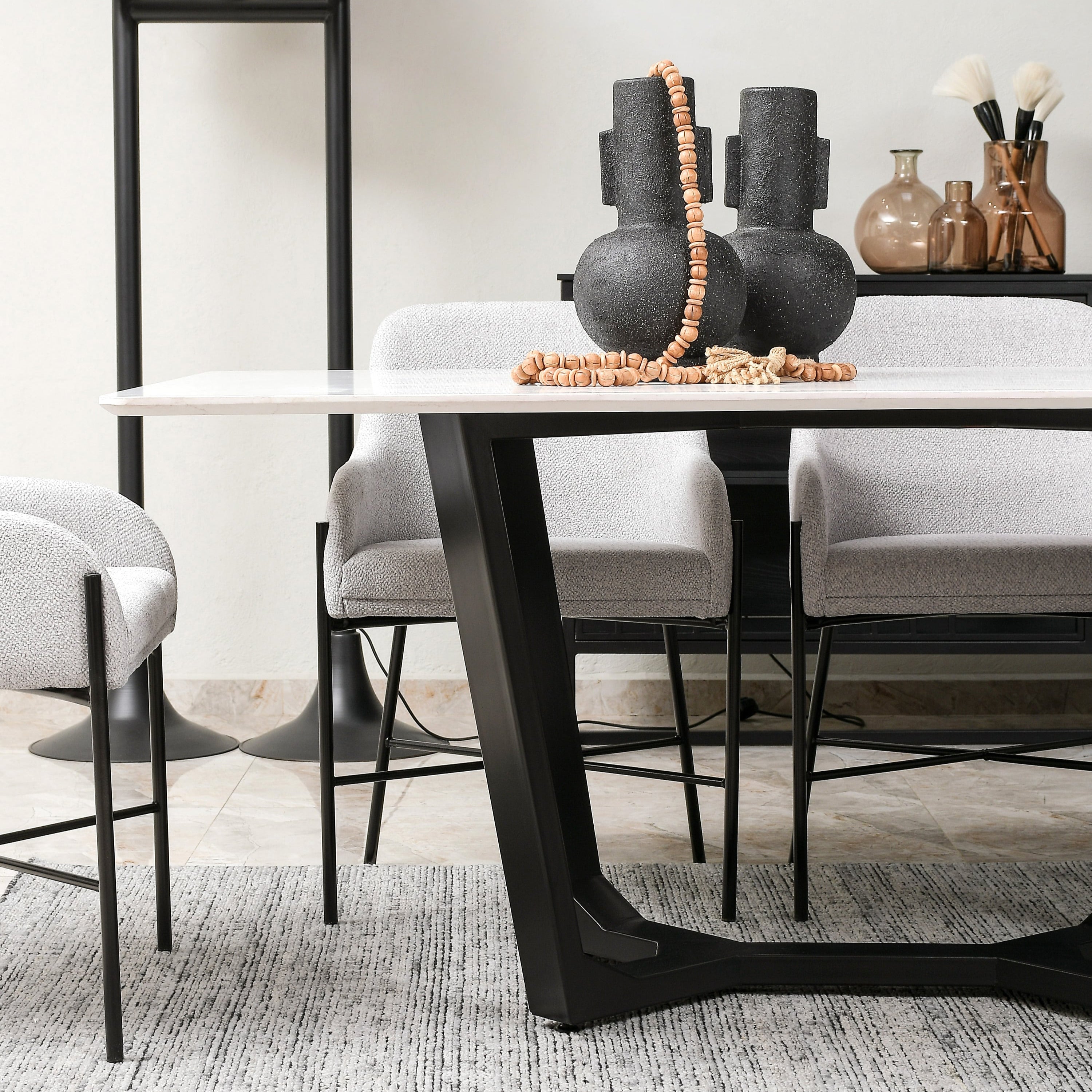 Pedestal Smithy p/6 con Cubierta Mármol