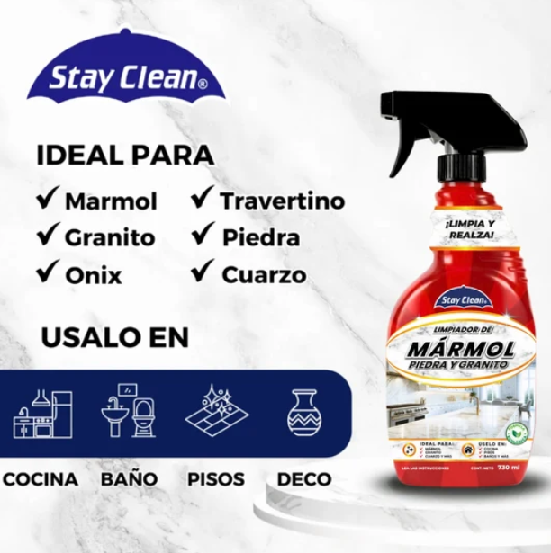Limpiador y Abrillantador de Mármol, Piedra y Granito Stay Clean