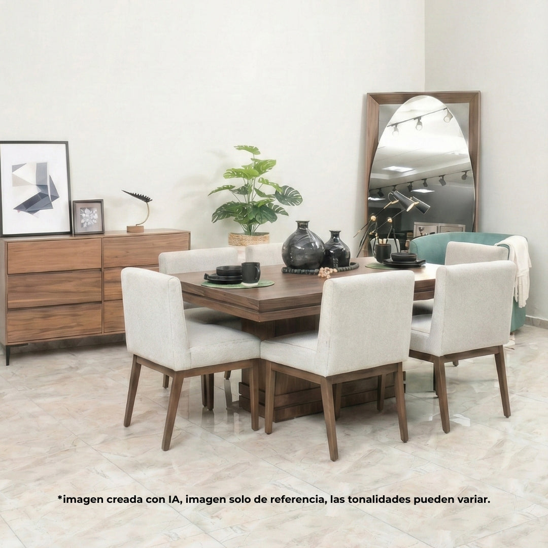 Comedor Malvina p/6 con Silla Apolo