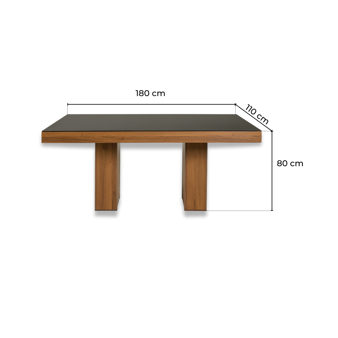 Comedor Black p/6 con Silla Apolo