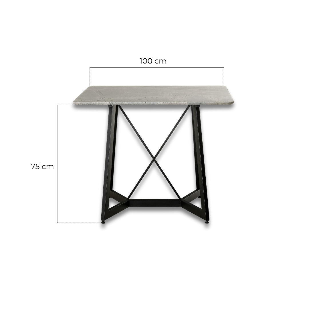 Pedestal Industrial p/4 con Cubierta Mármol