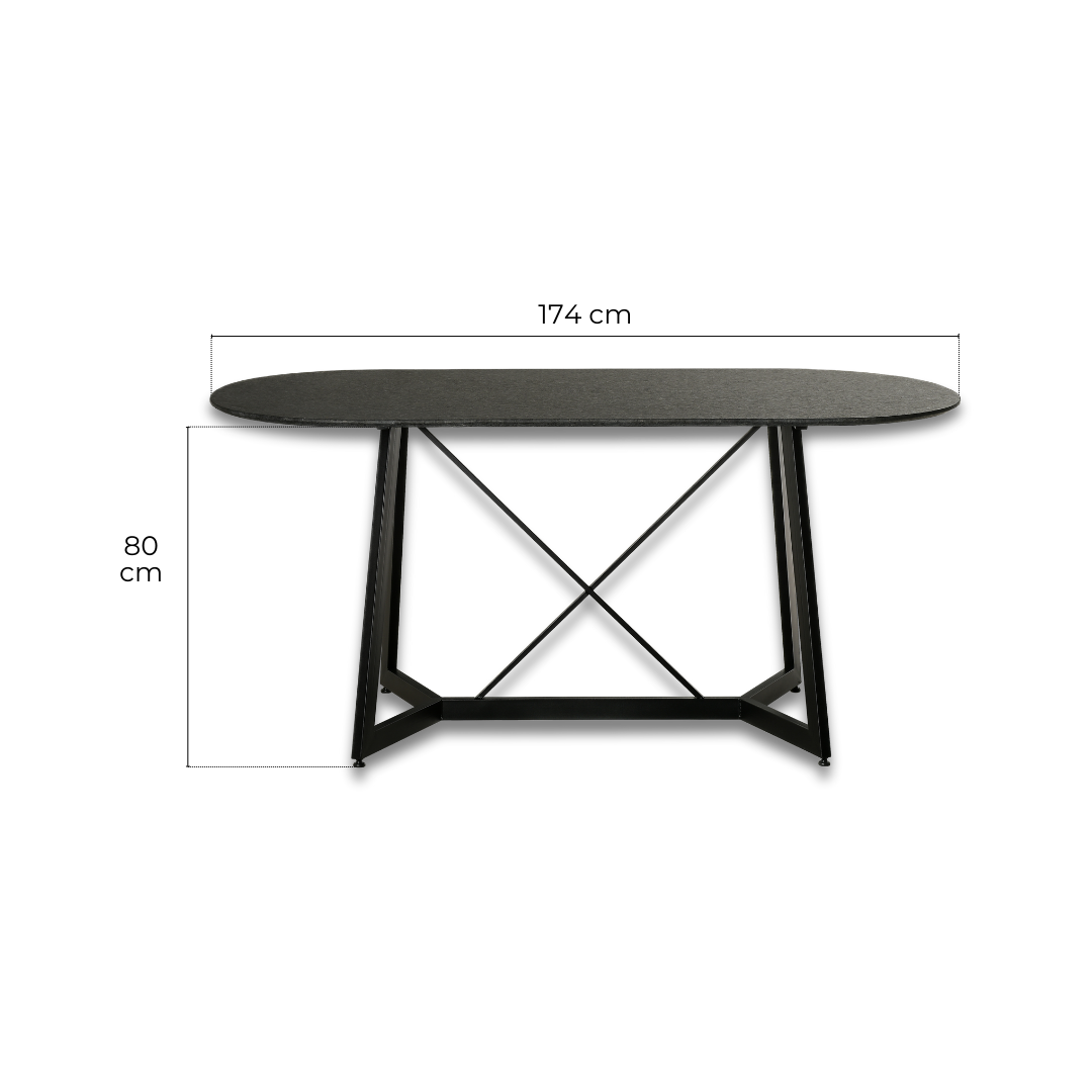 Pedestal Industrial p/6 con Cubierta Mármol