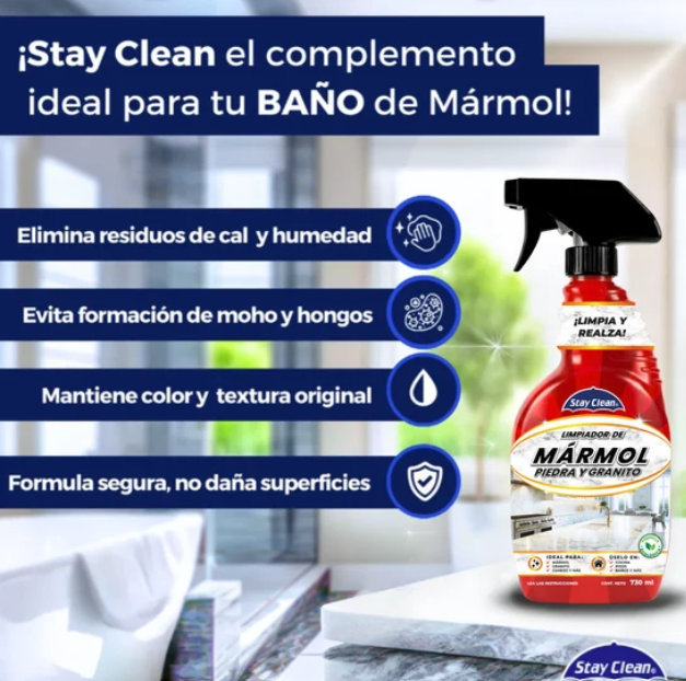 Limpiador y Abrillantador de Mármol, Piedra y Granito Stay Clean