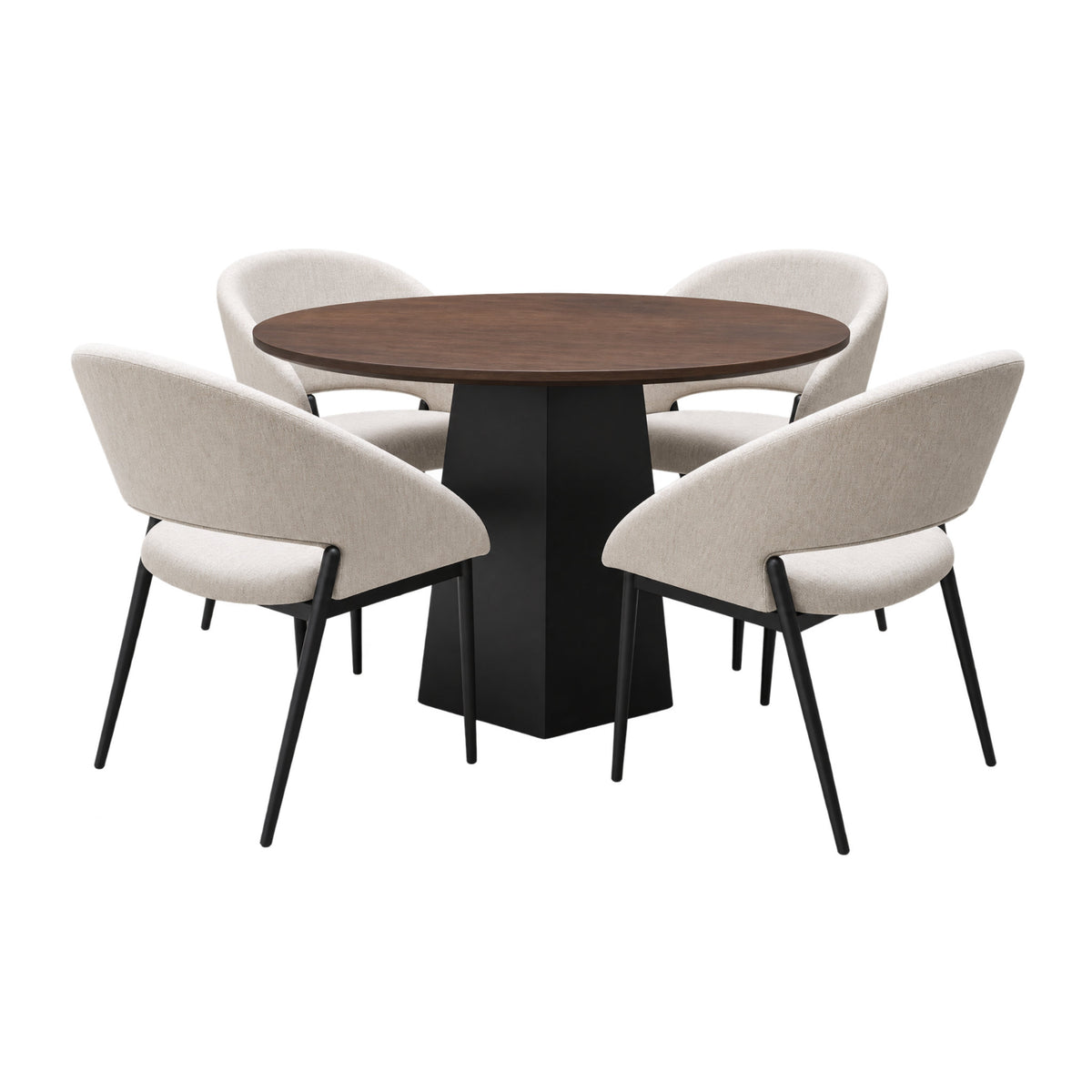 Set Mesa Olmo + 4 Sillas Royal