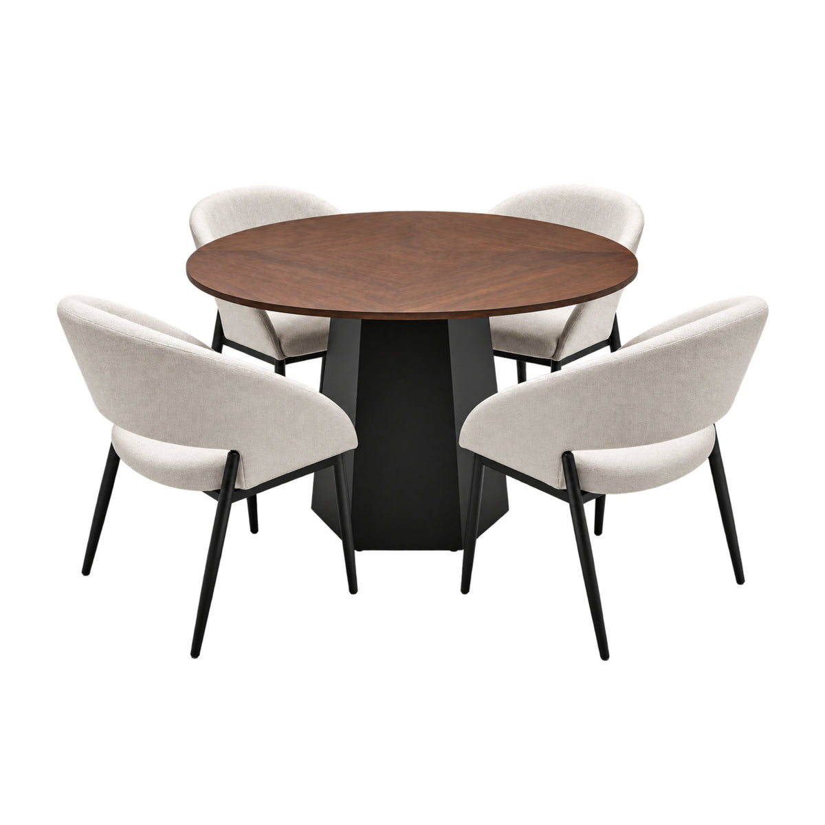 Set Mesa Olmo + 4 Sillas Royal