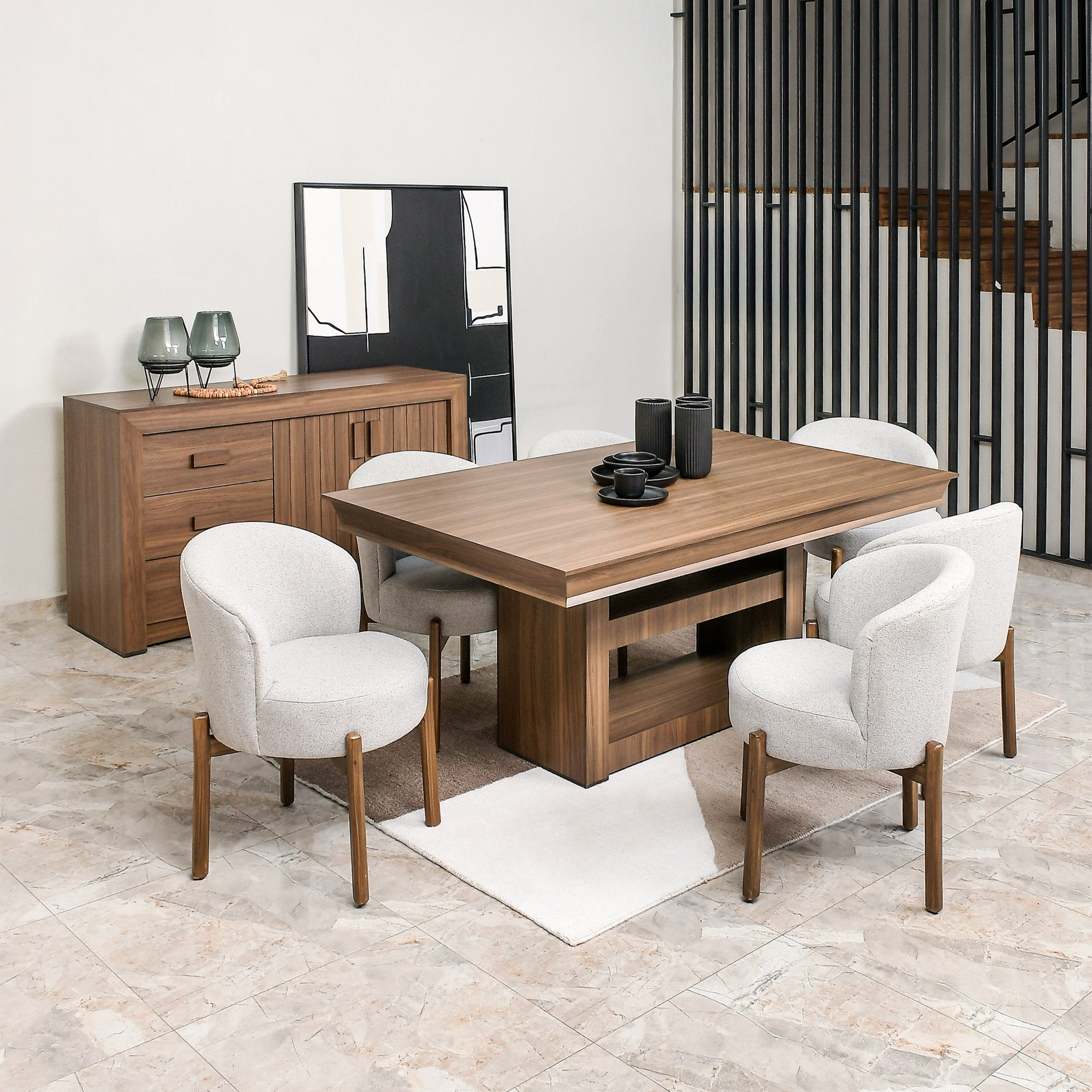 Mesa Marmore p/6 con Silla Portugal